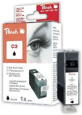 Peach BCi-3e alternativní cartridge / 25 ml / černá