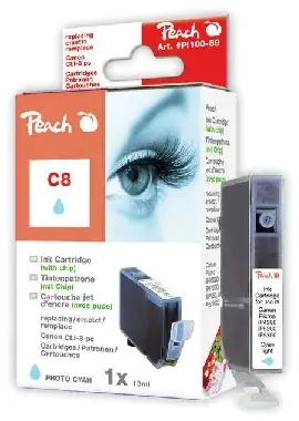 Peach CLI-8 alternativní cartridge / foto modrá