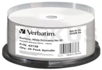 Verbatim 25ks Blu-Ray BD-R / 25GB / 6x / Printable / Spindl