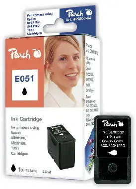 Peach E051 alternativní cartridge / Epson 4740/760/800 / 24 ml / černá