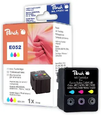 Peach E052 alternativní cartridge / Epson 400/440 / 35 ml / 3 barvy