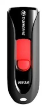 Transcend JetFlash 590 32GB černo-červená / Flash Disk / USB 2.0 