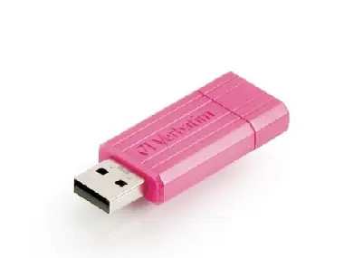 Verbatim Store 'n' Go PinStripe 32GB růžová / Flash Disk / USB 2.0 / čtení: 12MBs / zápis: 5MBs