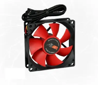 AIREN FAN RedWings80 TC ventilátor / tepelná regulace otáček / 80 x 80 x 25mm / 19dBA / červená