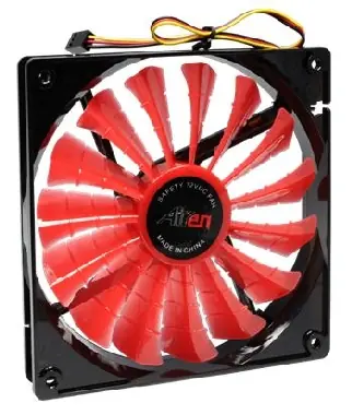 AIREN - FHW140S ventilátor / 140 x 140 x 25mm / velmi tichý / 19.4 dBA / červená