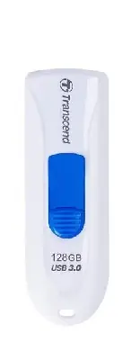 Transcend JetFlash 790 128GB bílo-modrá / Flash Disk / USB 3.2 Gen 1 - (USB-A 3.0)