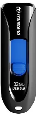 Transcend JetFlash 790 32GB černo-modrá / Flash Disk / USB 3.2 Gen 1 - (USB-A 3.0)