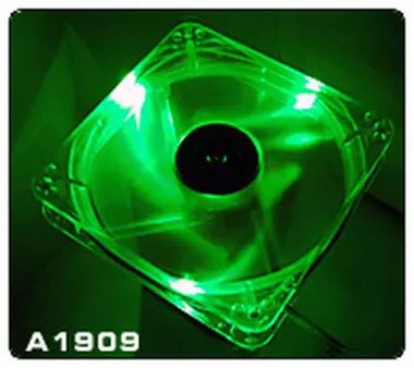 THERMALTAKE A1909 Thunderblade Green / Větráček 80x80x25mm / 21dB