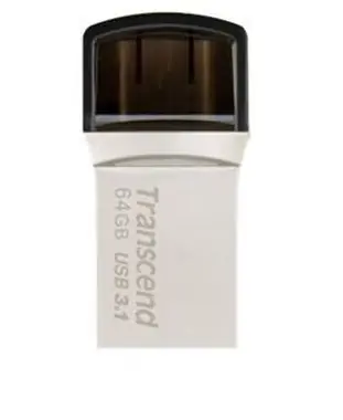 Transcend JetFlash 890S 32GB stříbrná / Flash Disk / USB 3.2 Gen 1 - (USB-C 3.0)