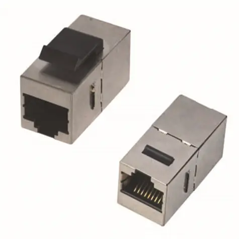 DATACOM Spojka panel STP 2 x RJ45 CAT6  / 8p8c / přímá / plast