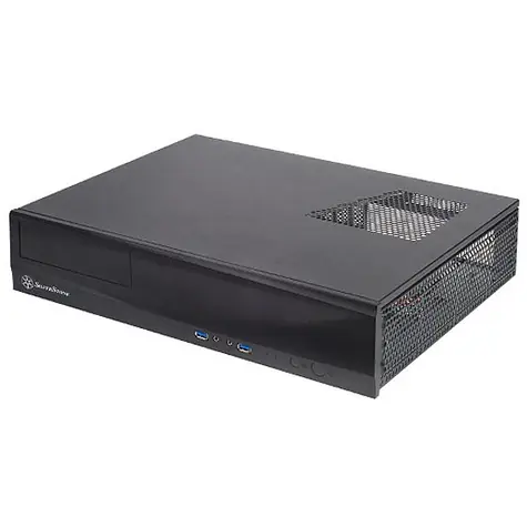 SILVERSTONE ML03B Milo / PC Skříň / mini-ITX / pro HTPC systémy / USB 2.0 / USB 3.0 / / bez zdroje / černá