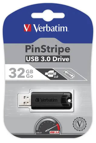 Verbatim PinStripe 32GB černá / Flash disk / USB 3.0 