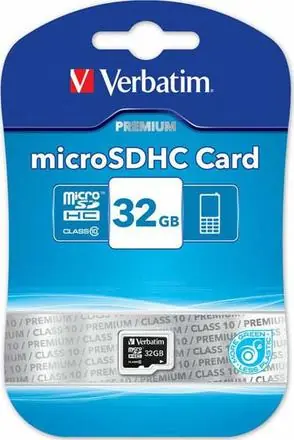 Verbatim microSDHC 32GB PREMIUM / Paměťová karta / UHS-I (U1) / Class 10 / až 45MBs  