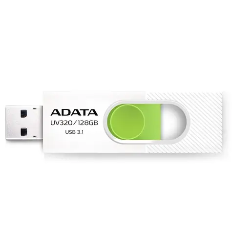 ADATA UV320 64GB bílo-zelená / Flash Disk / USB 3.1