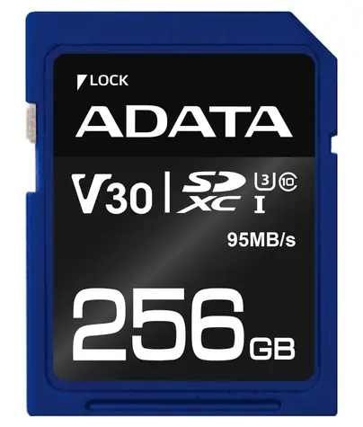 ADATA Premier Pro 256GB SDXC / UHS-I / U3 / V30 / CL10 / R: 95MBs / 60MBs