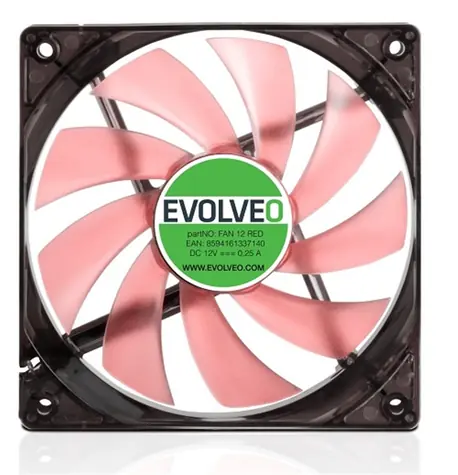 EVOLVEO ventilátor 120mm LED červený