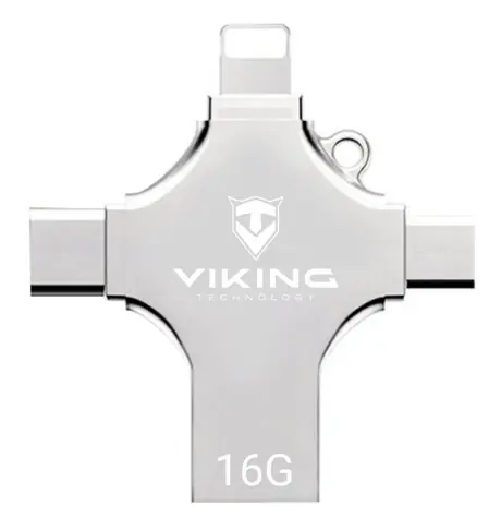 VIKING USB FLASH DISK 16GB 4v1 / LIGHTNING / USB-C / MICRO USB / USB-A