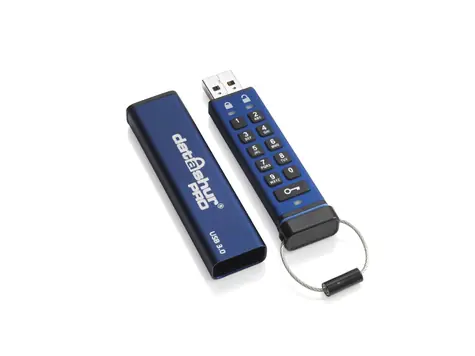 iStorage datAshur Pro 4GB / USB 3.0 / čtení: 116MBs / zápis: 43MBs / 256-bit Hardware / PIN 