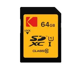 EMTEC Kodak SDXC 580X 64GB / Class 10 / UHS-I / U1 / čtení: 85MBs / zápis: 20MBs / vhodné pro FullHD