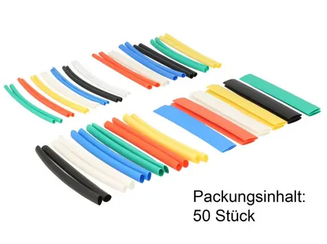 Delock Delock set barevných tepelně smršťovacích trubic / 50 ks