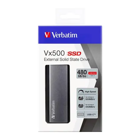 Verbatim Store 'n' Go Vx500 480GB stříbrná / Externí SSD / 2.5