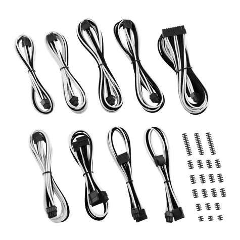 CableMod Classic ModMesh C-Series Kabel Kit pro Corsair Rmi & RMx - černo-bílá