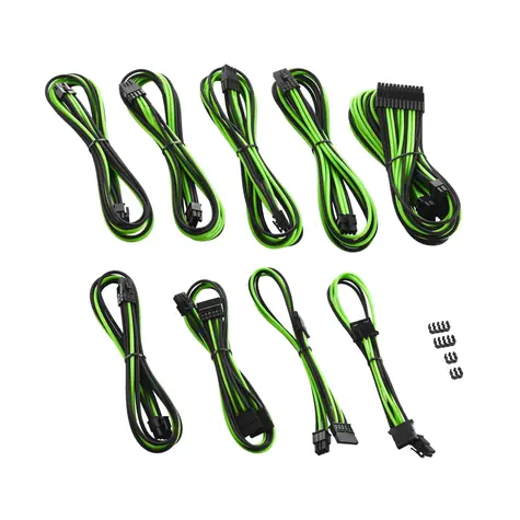 CableMod PRO ModMesh C-Series Kabel Kit pro Corsair Rmi & RMx - černo-světle zelená
