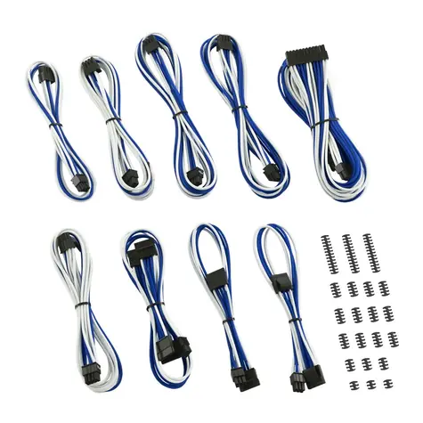CableMod Classic ModMesh RT-Series Kabel Kit pro ASUS ROG & Seasonic - bílo-modrá