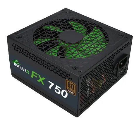 EVOLVEO FX 750 80Plus Bronze / 750W / aktivní PFC / ATX 12V 2.2 / 140mm ventilátor / 80PLUS Bronze / černá