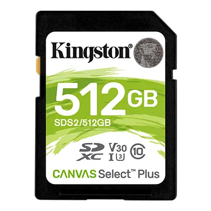 Kingston Canvas Select Plus SDXC 512GB / UHS-I V10 / U1 / Class 10