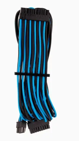 Corsair Premium Sleeved 24-Pin-ATX kabel (Gen 4) modro-černá / textilní opletení / délka 610 mm