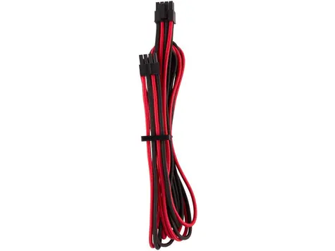 Corsair Premium Sleeved EPS12V & ATX12V kabel (Gen 4) červeno-černá (2ks) / textilní opletení / délka 750mm