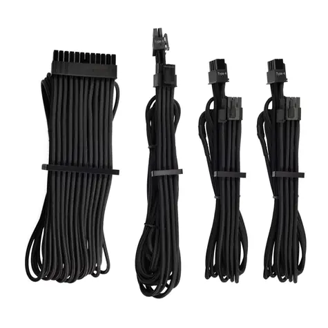 Corsair Premium Sleeved PSU kabelový kit (Gen 4) černá / 1xATX 24pin / 1xATX12V 4+4pin / 2xPCIe 6+2pin 