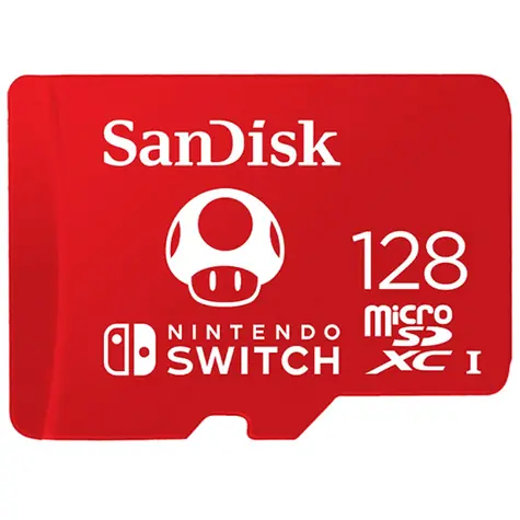 SanDisk Nintendo Switch microSDXC 128GB / class U3 / UHS-I / čtení: 100 MBs / zápis: 90 MBs / vhodné pro Nintendo Switch