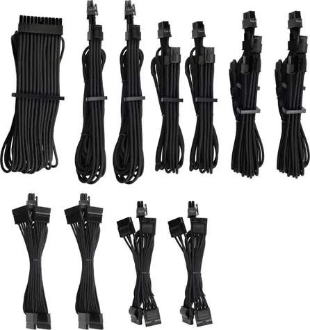 Corsair Premium Pro Sleeved PSU kabely (Gen 4) černá / textilní opletení / určeno pro modulární PSU