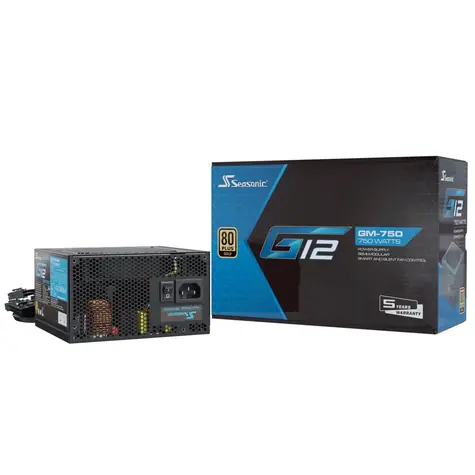 Seasonic G12 GM-750 Gold 750W / ATX / Aktivní PFC / 120mm ventilátor / 80PLUS Gold