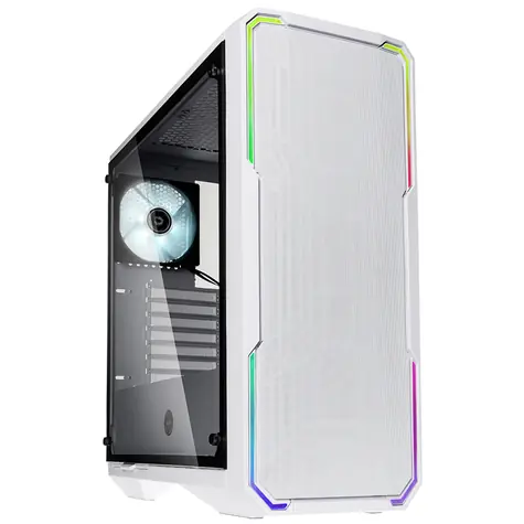BitFenix Enso Mesh RGB bílá / E-ATX / 2xUSB 3.0 / 2x120mm / bez zdroje / průhledná bočnice