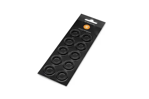 EKWB EK-Torque STC-12/16mm Color Rings Pack - Black 10 ks / G1|4