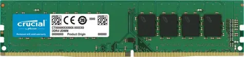 Crucial 32GB (1x32GB) 3200 MHz / DDR4 / DIMM / PC4-25600 / CL22 / Non-ECC / Un-buffered / DRx8 / 1.2V