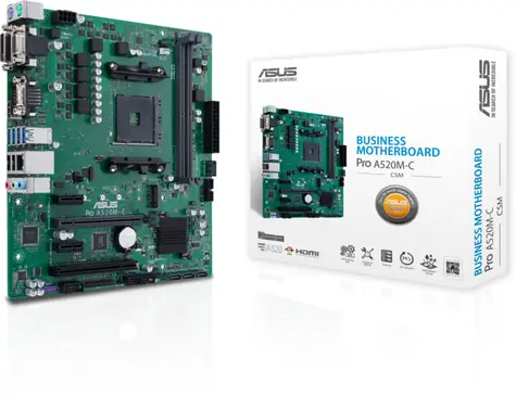 ASUS PRO A520M-C-CSM / AMD A520 / DDR4 / SATA III RAID / USB / GLAN / M.2 / sc.AM4 / mATX