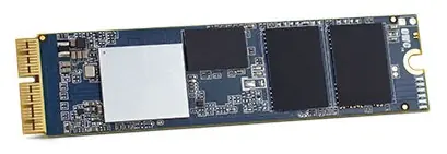OWC Aura Pro X2 480GB (pro Mac Pro 2013) / M.2 NVMe / 3D TLC / R: 1549MBps / W: 1351MBps / MTBF 1.5mh / 2y