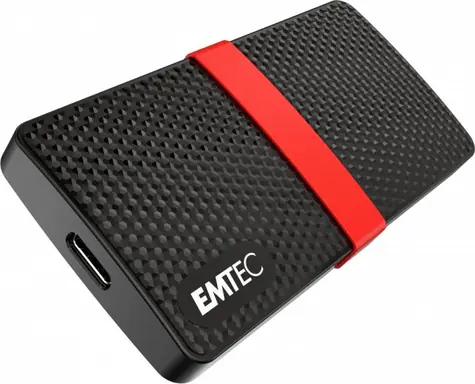 EMTEC Power Plus X200 128GB SSD černá / Externí SSD / čtení: 450 MBs / zápis: 420 MBs / USB-C 3.1 / 3y