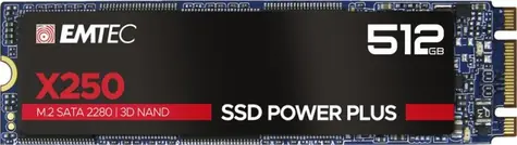 EMTEC Power Plus X250 512GB / M.2 / SATA III / 3D TLC / R:520MBps / W:500MBps / MTBF 2mh / 3y