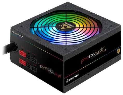 CHIEFTEC GDP-750C-RGB Photon Gold 750W / ATX / 650W / 90% účinnost / Aktivní PFC / 140 mm RGB / semi-modulární