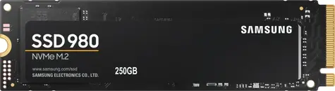 SAMSUNG 980 250GB / SSD / M.2 NVMe PCI-E 3.0 / TLC / R:2900 MBps / W:1300 MBps / IOPS: 320K&230K / MTBF 1.5mh / 5y