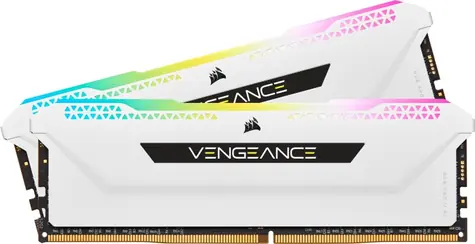 Corsair Vengeance RGB Pro SL 16GB (2x8GB) 3200MHz bílá / DDR4 / PC4-25600 / CL16-20-20-38 / 1.2V / XMP2.0 / s chladičem