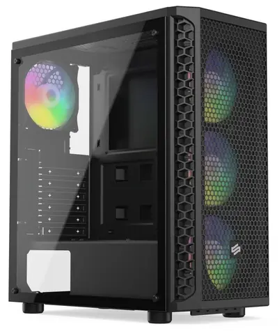 SilentiumPC Signum SG1V EVO TG ARGB černá / Miditower / ATX / bez zdroje / USB 3.0 / 4x 120mm / průhledná bočniceč