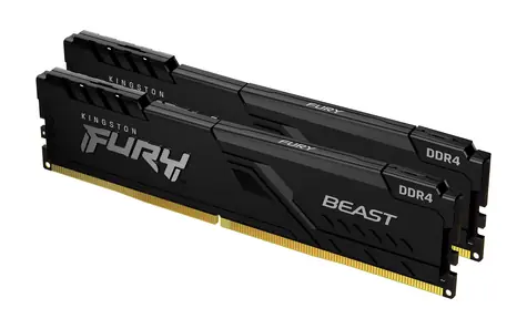 Kingston FURY Beast Black 16GB (2x 8GB) DDR4 3200MHz / CL16 / DIMM / 1.35V / Non-ECC / Un-Registered 