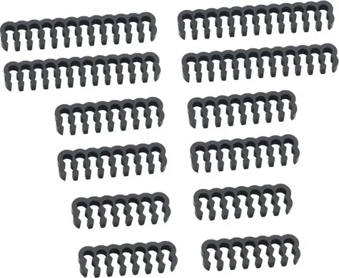 CableMod PRO Bridged sada sponek na kabely černá / 12 sponek  / 4x24pin / 4x16pin / 4x14pin
