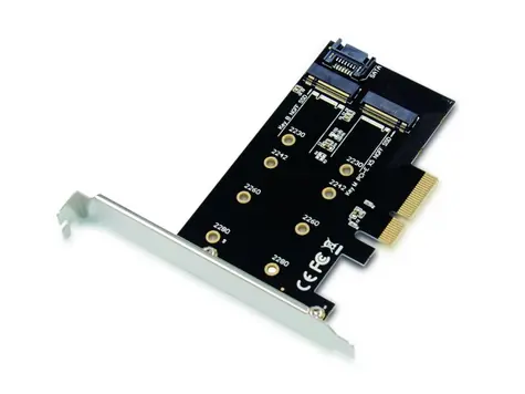 Conceptronic EMRICK04B / PCI Express / 2x M.2 SATA SSD 2280 / M Key / B Key / B+M key